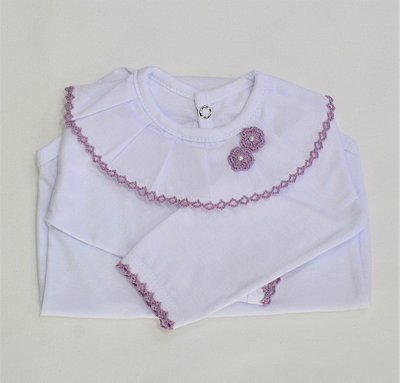 Body Mariana Bordado - Lilás