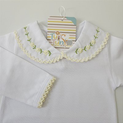 Body Florzinha com Picueta - Amarelo