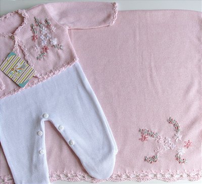 Saída Maternidade Baby Gigi - Rosa bebê