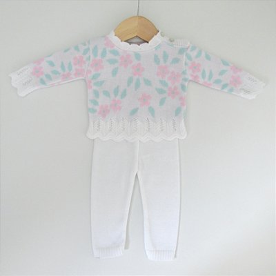 Conjunto Floral - Branco