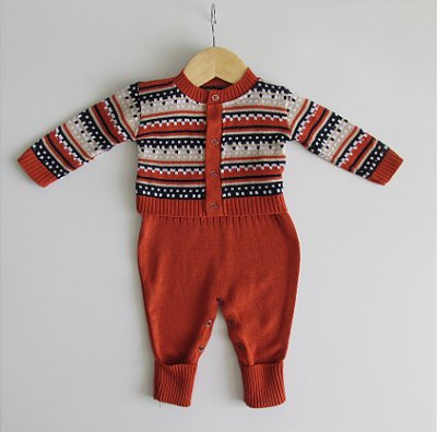 Conjunto Aventureiro - Laranja queimado