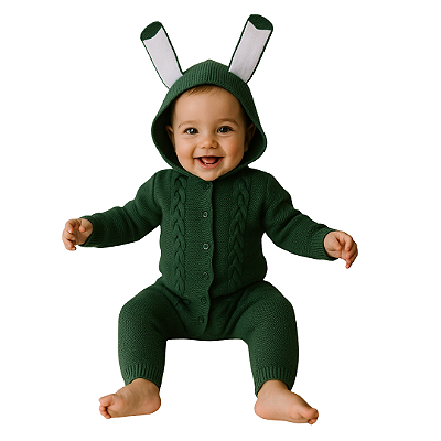 Macacão Orelhas - Verde Escuro