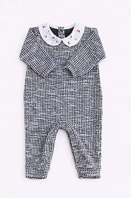 Macacão Moletinho Com gola - Mescla Preto