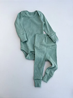 Conjunto Canelado RN - Verde Chá