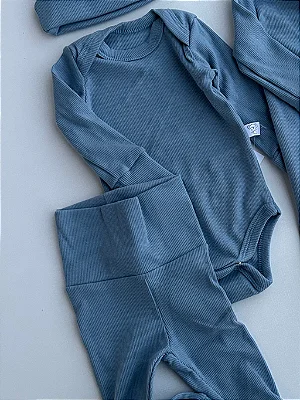 Conjunto Canelado RN - Azul
