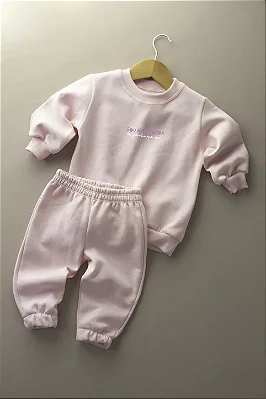 Conjunto de Moletom Rosa