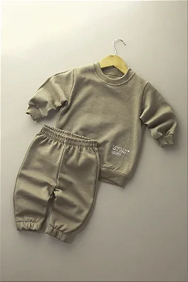 Conjunto Moletom Peluciado Unissex - Mocha