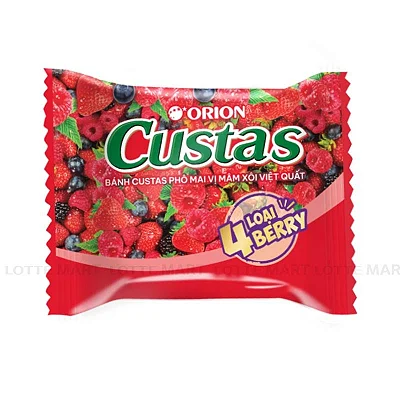 BOLINHO CUSTAS CREME DE QUEIJO COM FRUTAS VERMELHAS ORION - UNIDADE (30G)