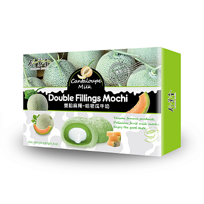MOCHI COM RECHEIO DUPLO DE MELÃO E LEITE BAMBOO HOUSE - 180G
