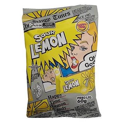 BALA SUPER AZEDA DE LIMÃO HAPPY TIME - 60G