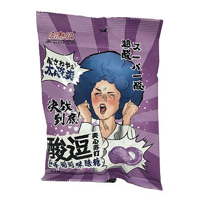 BALA AZEDA DE UVA HONG TAI KEE - 65G