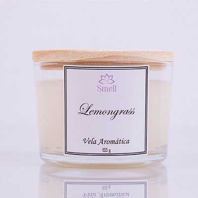 Vela Aromática Lemongrass - 100% Cera Vegetal - 100g