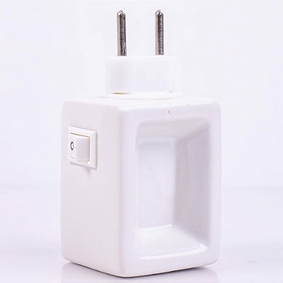 DIFUSOR DE TOMADA - AROMATIZADOR ELÉTRICO - BIVOLT - PORCELANA - PLUG GIRATÓRIO