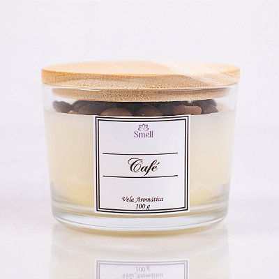 Vela Aromática Café - 100% Cera Vegetal - 100g