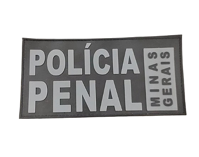 Emborrachado Polícia Penal MG - Monocromático(cinza) Costas colete