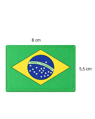 Emborrachado Bandeira Do Brasil Color/Negat