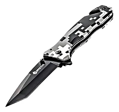 Canivete Tático Camuflado Digital Phanton Invictus Preto