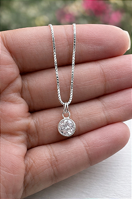 Colar Ponto de Luz Redondo cristal