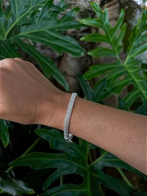 Pulseira pipoca achatada