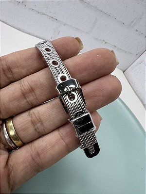 Pulseira em malha de aço inoxidável