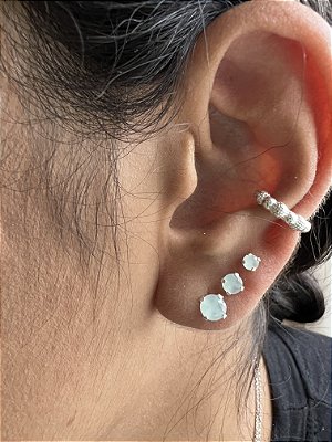 TRIO ZIRCONIA AZUL LEITOSA  P/M/G