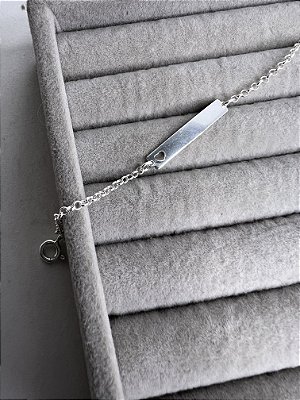 Pulseira infantil chapa para gravação