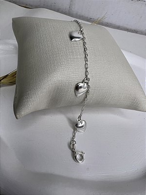 Pulseira coraçoes  lisos