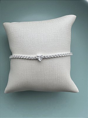 PULSEIRA RIVIERA 2,5MM COM CORAÇÃO 6MM - 3.21g