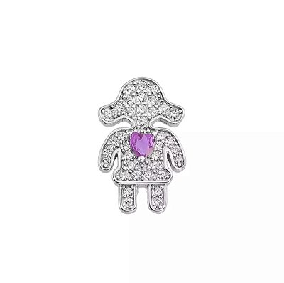 Charm menina rosa
