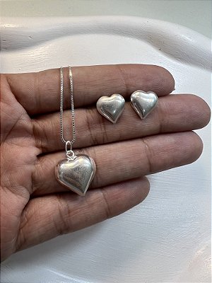 Conjunto coracao liso
