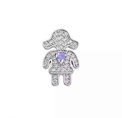 Charm menina lilas