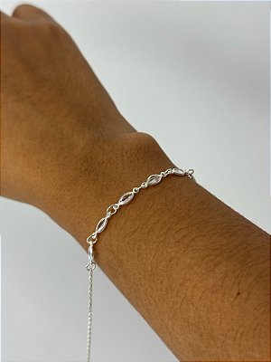 Pulseira Zirconias oval