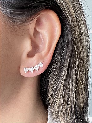 Brinco Earcuff coracoes