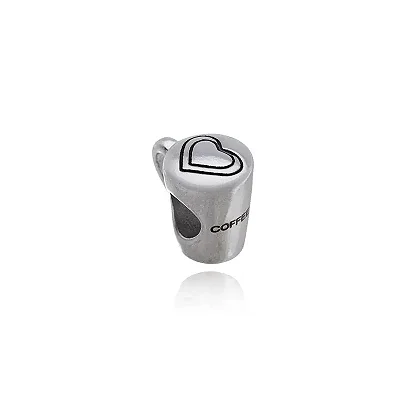 Berloque Caneca de coffe Aço inoxidavel