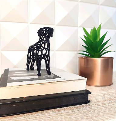 Escultura Cachorro Minimalista em Resina Class