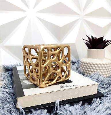 Cubo Decorativo Minimalista em Resina Full