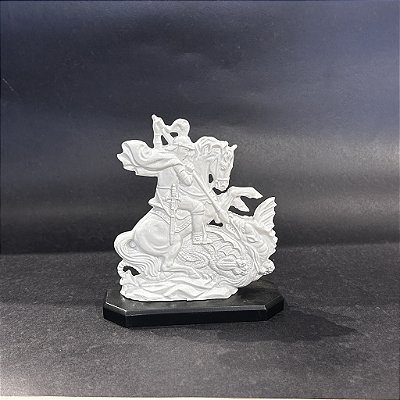 São Jorge Branco Na Base 14x13cm