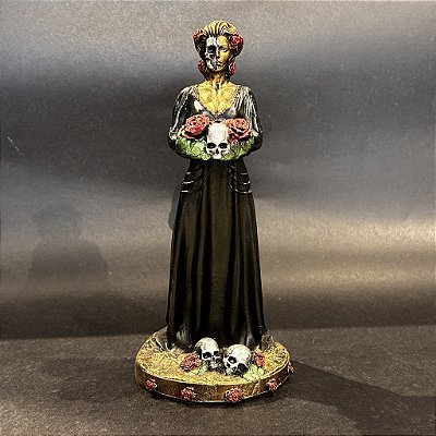 Pomba Gira Rosa Caveira Dourada 25cm