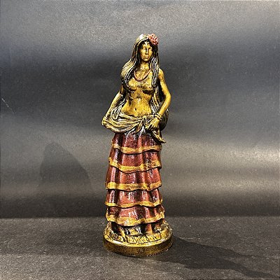 Pomba Gira Cigana Sete Saias 25cm Metal Color