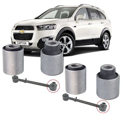 KIT 4 BUCHAS BRAÇO RETO TRASEIRO CAPTIVA 2008 2009 2010 2011 2012 2013 2014 2015 2016 2017
