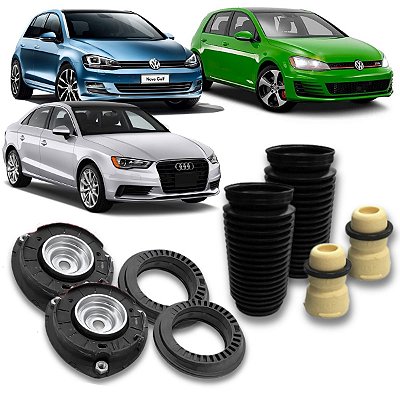 KIT COXIM COM ROLAMENTO BATENTE E COIFA DO AMORTECEDOR DIANTEIRO GOLF 1.4 2.0 AUDI A3 2014 A 2020