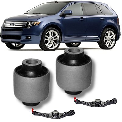 PAR 02 BUCHAS MENOR BANDEJA BALANÇA SUSPENSÃO TRASEIRA EDGE 2011 2012 2013 2014 2015