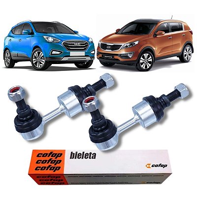 PAR DE BIELETA SUSPENSÃO TRASEIRA IX35 SPORTAGE 2010 2011 2012 2013 2014 2015 2016 2017 2018 2019 2020