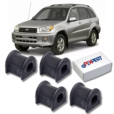 KIT 4 BUCHAS DA BARRA ESTABILIZADORA DIANTEIRA E TRASEIRA RAV4 2000 2001 2002 2003 2004 2005