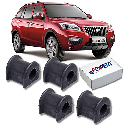 KIT 4 BUCHAS DA BARRA ESTABILIZADORA DIANTEIRA E TRASEIRA LIFAN X60 2013 2014 2015 2016 2017 2018 2019