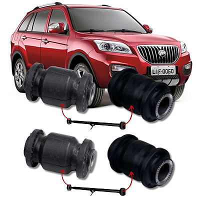 KIT 4 BUCHAS DO BRAÇO TRANSVERSAL INFERIOR TRASEIRO X60 2013 2014 2015 2016 2017 2018 2019
