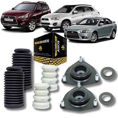 KIT 2 COXIM BATENTE E COIFA AMORTECEDOR DIANTEIRO OUTLANDER ASX LANCER 2008 2009 2010 2011 2012 2013 2014 2015 2016 2017 AXIOS