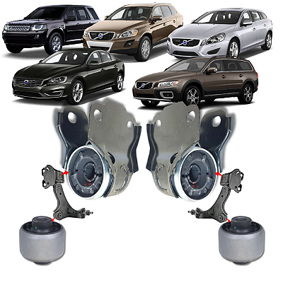 KIT 4 BUCHAS DA BANDEJA DIANTEIRA FREELANDER 2 VOLVO XC60 XC70 S60 S80 V60 V70 2006 A 2015
