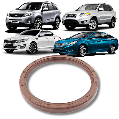 RETENTOR VOLANTE TRASEIRO DO VIRABREQUIM SANTA FE 2010 A 2013 SORENTO 2010 A 2015 SONATA OPTIMA 2011 A 2016