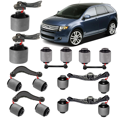KIT 14 BUCHAS DA SUSPENSÃO TRASEIRA FORD EDGE 2007 2008 2009 2010